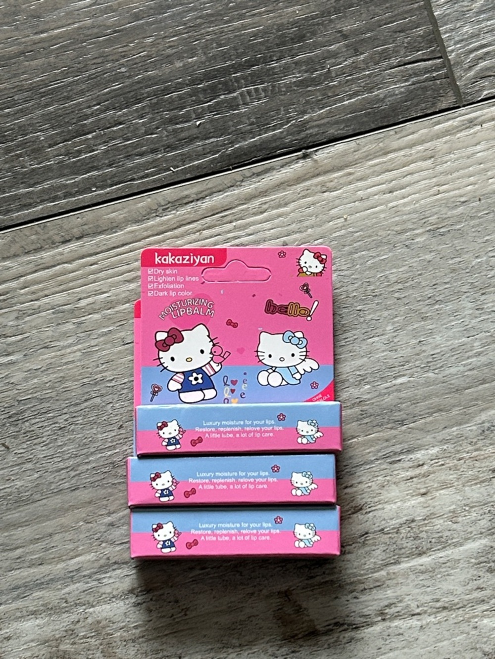 5/$25 hello kitty lip balm NWT lot pack of three